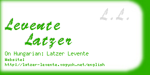 levente latzer business card